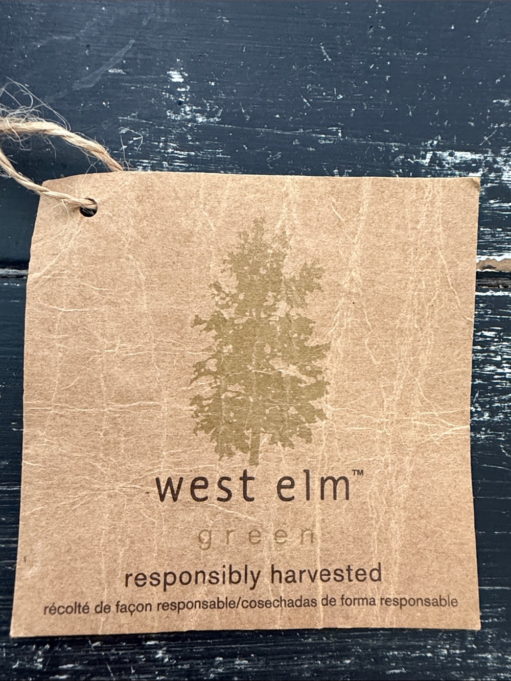 West Elm Weathered Wood Decorative Sphere Responsibly Harvested - Picture 6 of 7